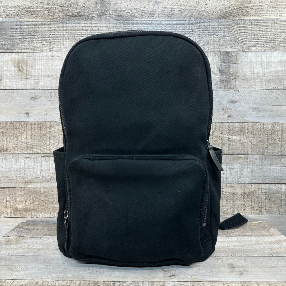 Everlane Modern Canvas Backpack Black Minimalist Laptop Bag Travel Rucksack